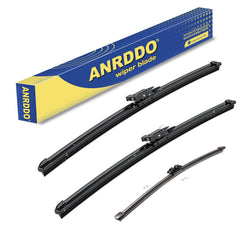 ANRDDO front packaging showing complete 26/22/11 wiper set and fitment details