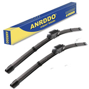 ANRDDO front packaging showing pair of 22 inch blades and fitment label, clear replacement