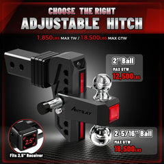 ANTbay red crystal accent visible on hitch adding high visibility and premium look