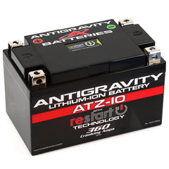 Antigravity Batteries front view showing compact battery and clear branding for confident fit
