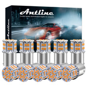 Antline 1156 front view showing amber lens and plug, improves visibility