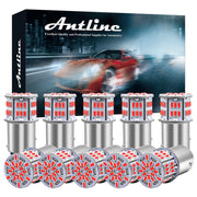 Antline front view of 1157 red LED bulb showing full lens, high visibility benefit