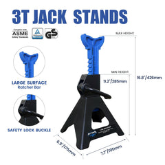 ANTPOWER sawtooth ratchet detail for precise height locking