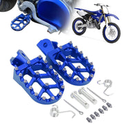 AnXin front view blue foot peg showing full shape and improved control