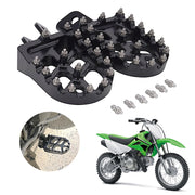AnXin front view of foot pegs showing fit and finish for quick bike upgrade