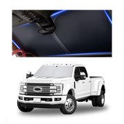 Aokdom front view of sunshade showing full windshield coverage and protection