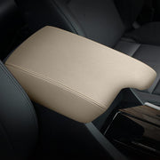 AOMSAZTO front view of beige armrest cover showing neat fit and protection