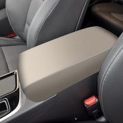 AOMSAZTO front view of beige armrest cover showing tidy fit and improved look