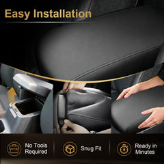 AOMSAZTO console cover with lid open demonstrating full access to storage