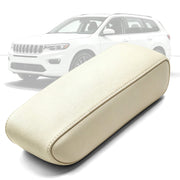 AOMSAZTO front view beige armrest cover shows precise fit and refreshed look