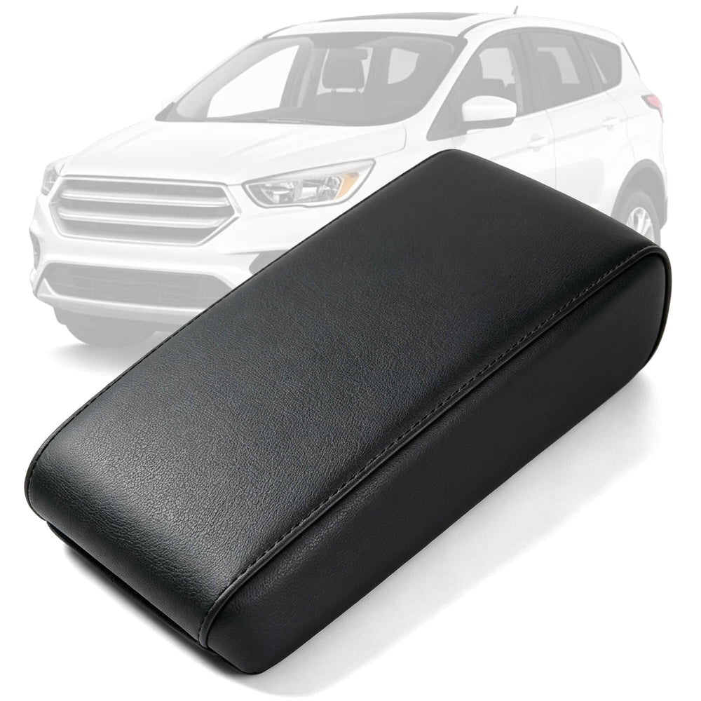 AOMSAZTO front view console cover showing clean black leather finish and protection