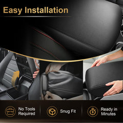 AOMSAZTO installed in car overview displaying full coverage and OEM-compatible style