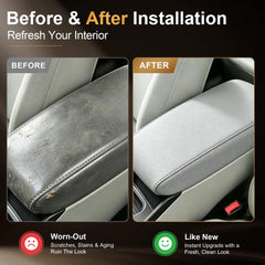 AOMSAZTO side profile fitted on Civic armrest demonstrating seamless match