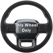 Aotoyou front view of steering wheel cover showing exact fit and factory look