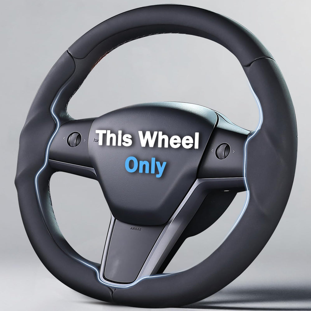 Aotoyou front view on Tesla wheel showing sleek upgrade and refined appearance