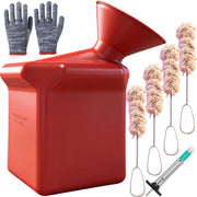 Aottykro front view of red angled lube kit showing all components and quick setup benefit