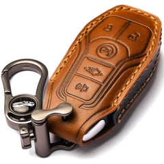 APEKUU front view leather key shell showing neat fit and improved protection