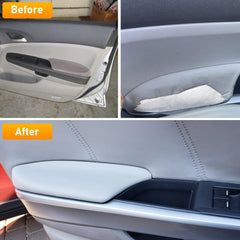 APESER installed passenger side armrest lid showing restored interior appearance