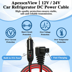ApexscnView full-length coiled cable demonstrating 16.4 ft reach for flexible placement
