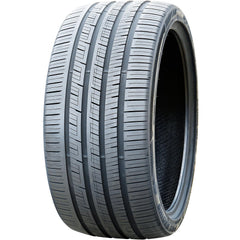 Aplus front profile view showing aggressive tread and improved dry traction