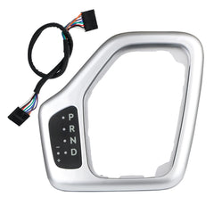 APPERFiT front view of silver shifter bezel showing clean finish and improved console look