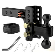 Aquilaplain front view of adjustable hitch showing sturdy construction and easy adjustment