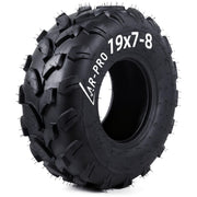 AR-PRO front profile 19x7-8 tire showing robust tread for improved traction