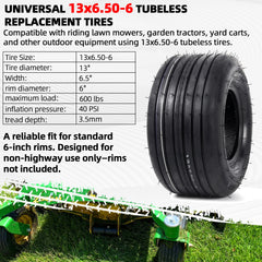 AR-PRO close-up of straight rib tread highlighting turf-friendly smooth rolling benefit