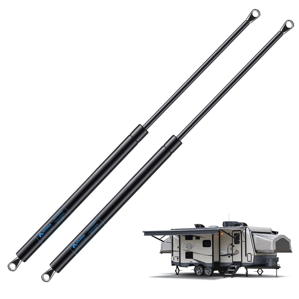 ARANA front view of two awning gas struts showing fit and finish benefits