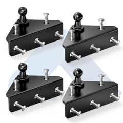 ARANA front view of 10mm bracket kit shows complete set and screws, ready to install