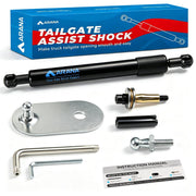 ARANA front packaging showing complete tailgate assist kit and benefits