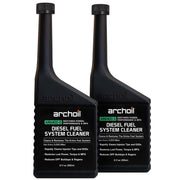 Archoil bottle front packaging showing two-pack value and benefits