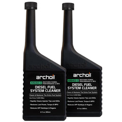 Archoil bottle front packaging showing two-pack value and benefits