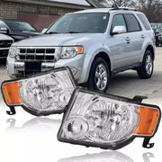 Aresparts front assembly pair showing chrome housing and clear lens benefit improved appearance