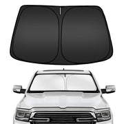 ARISMOTOR front fit on Dodge Ram 1500 windshield showing precise coverage and protection