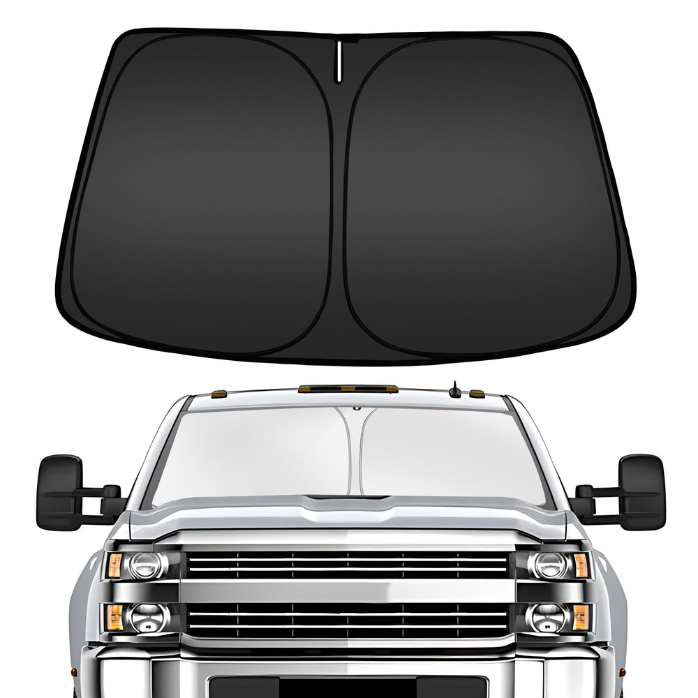 ARISMOTOR front view showing full windshield coverage and neat fit benefit