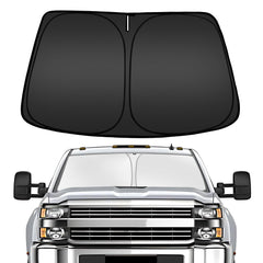 ARISMOTOR front view showing full windshield coverage and neat fit benefit