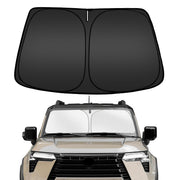 ARISMOTOR front view showing perfect fit on GX550 windshield and sun protection