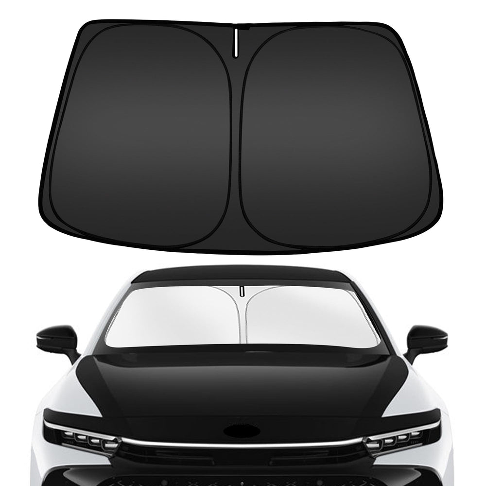 ARISMOTOR front view installed on Toyota Crown windshield, showcasing full coverage benefit