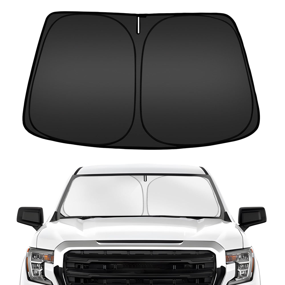 ARISMOTOR front view installed showing full windshield coverage and cooling benefit