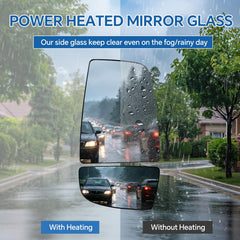 Aritoxy right upper mirror glass close-up showing heated surface for clear view