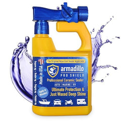 armadillo PRO SHIELD front label showing product benefits and size