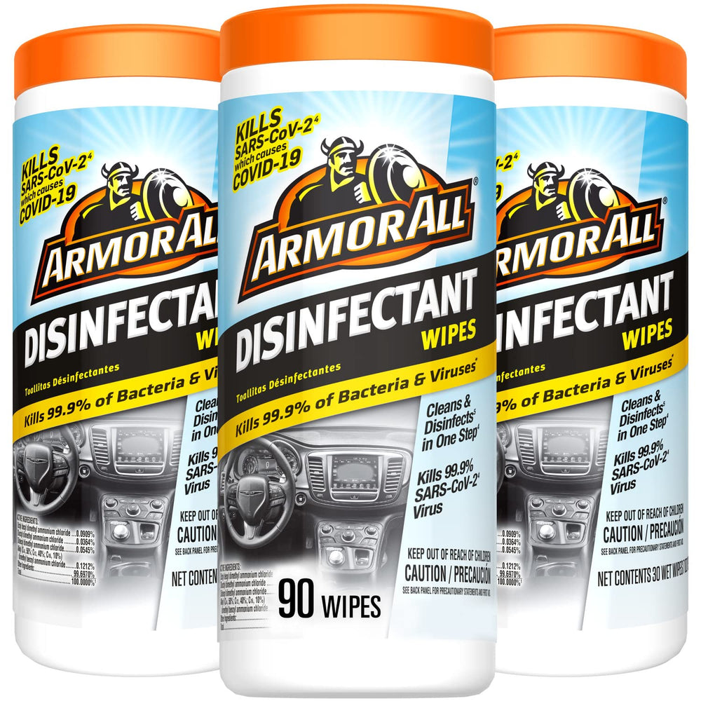 Armor All front canister showing branded dispenser and convenient pack
