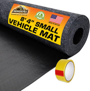 Armor All front view showing charcoal mat protecting garage floor, durable protection
