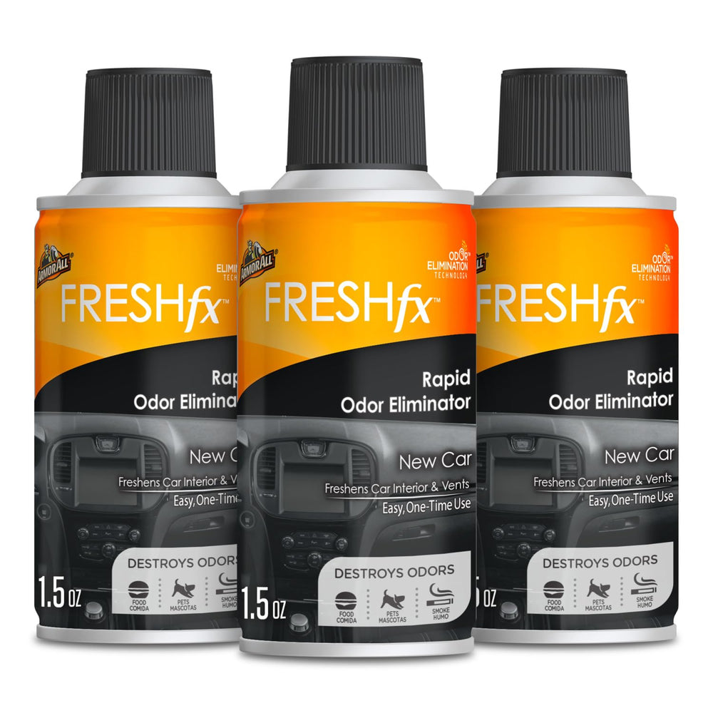 Armor All fogger front packaging showing product and new car scent benefit
