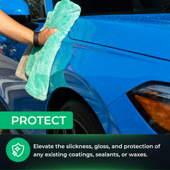 Armour Detail Supply being wiped with microfiber for streak-free results
