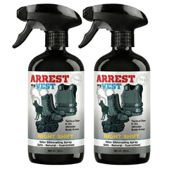 Arrest My Vest front label showing Night Shift scent and benefits
