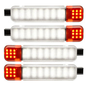 Asgohme front pack showing four LED door panel lights and benefits
