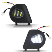 Asgohme front view of LED puddle lights showing plug-and-play fit benefits