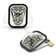 Asgohme front view pack of 2 showing ready-to-install lights and improved visibility